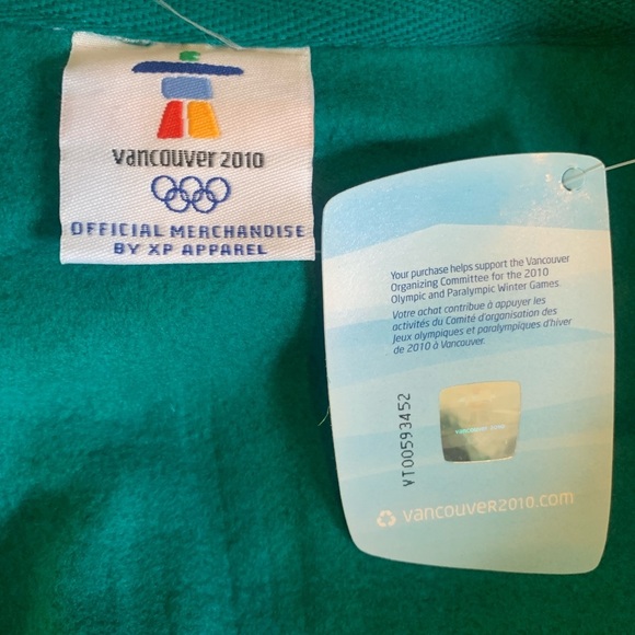 Vancouver NWT 2010 Winter Olympics Full Zip Sweater Green Men's Size L - Picture 10 of 10